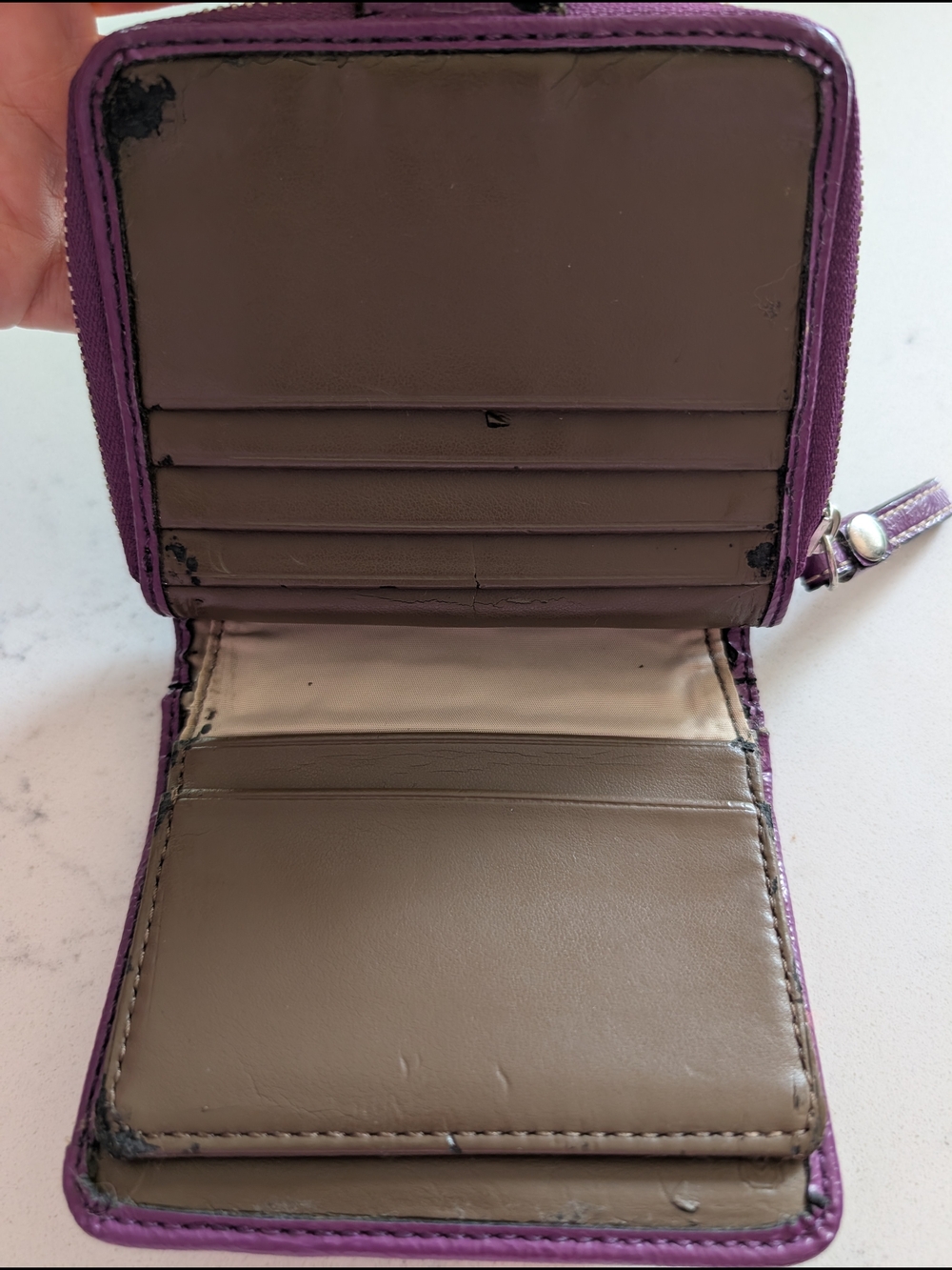Coach Purple and Brown Bifold Wallet - Picture 8 of 10